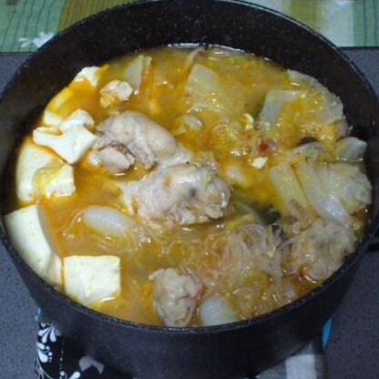 豚がなくて鶏肉で作りましたが…ウマ～(*^o^*)寒い日の必需鍋になりそうです！